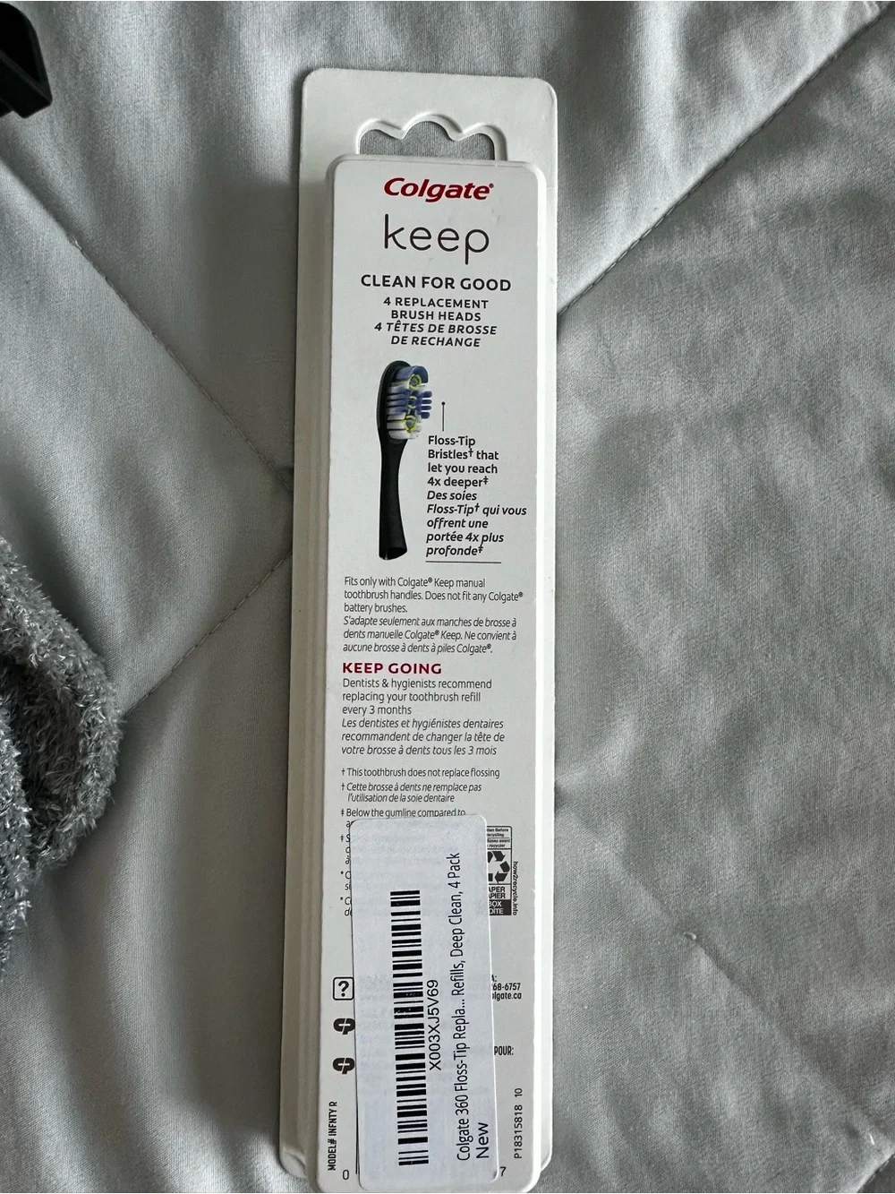 Colgate Keep Deep Clean Black Replacement Brush Heads (4 Pack)